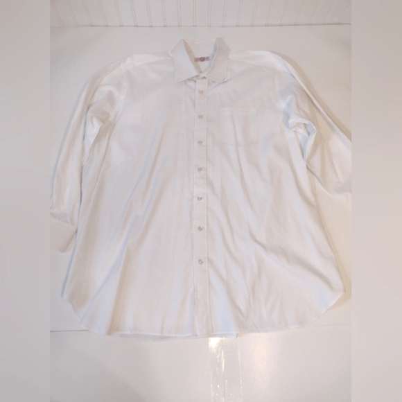 CULWELL & SON Men's White Long Sleeve Dress Shirt  18 - Picture 7 of 13